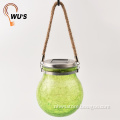 ECO-Friendly Quality Guaranteed colorful solar crackle Western style glass ball pendant lamp